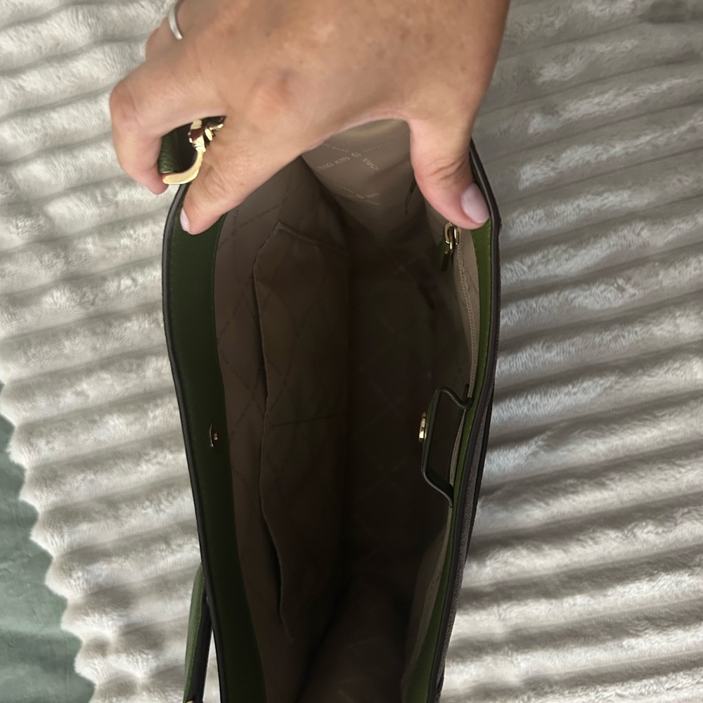 Michael Kors Brown and Green Messenger Bag - Picture 8 of 8